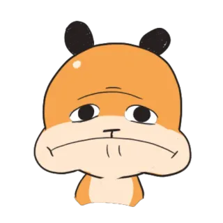 ☹️ chuột hamster, buồn, động vật, dễ thương, hoạt hình, biểu tượng cảm xúc, nhãn dán telegram sticker