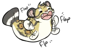 🐡 süß, tier, opossum, entzückend, cartoon, lustig telegram sticker