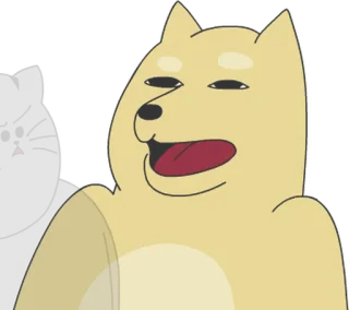 💬 cane, gatto, cartone animato, animali, meme whatsapp sticker