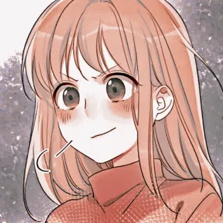 🦔 anime, manga, dziewczyna, kreskówka, uśmiechnięta, szczęśliwa, kobieta telegram sticker