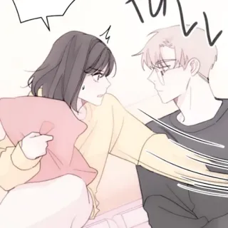 🍢 kreskówka, ludzie, para, uczucie, manhwa telegram sticker
