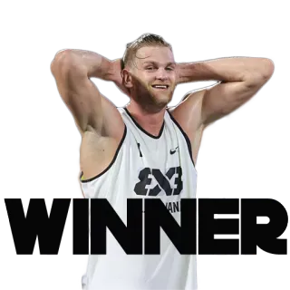 🏅 WINNER sport, basketbal, winnaar, viering, atleet telegram sticker