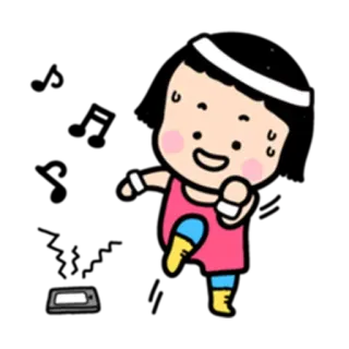 💪 latihan, kebugaran, olahraga, kartun, kesehatan, berlari, gym telegram sticker