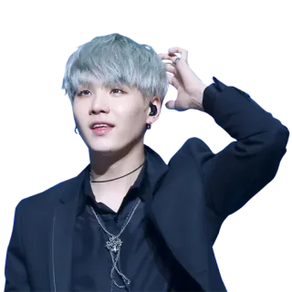 🤔 Suga K-Pop, Musik, Sänger, Idol, Min Yoongi, BTS, Asiatisch, Männlich telegram sticker