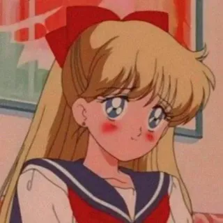 🍥 Minako Aino Sailor Moon anime, sailor venus, blonde, cartoon, mina aino telegram sticker