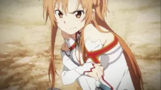 😣 Asuna Sword Art Online Anime, Personaggio, Spada, Femmina, Azione, Fantasy telegram sticker