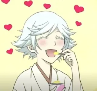 😘 Tomoe Kamisama Kiss Tomoe, Anime, Kamisama Kiss, IJs, Harten, Blij, Kawaii telegram sticker