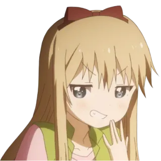 😏 アニメ, 女の子, ドヤ顔, 漫画 telegram sticker