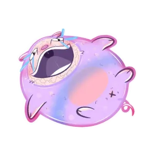 🤣 cerdo, llorando, triste, animal, dibujos animados, pegatina, ilustración whatsapp sticker
