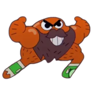 😠 Richard Watterson The Amazing World of Gumball Dibujos animados, Animal, Personaje, Divertido, Gato, Musculoso, Fuerte whatsapp sticker