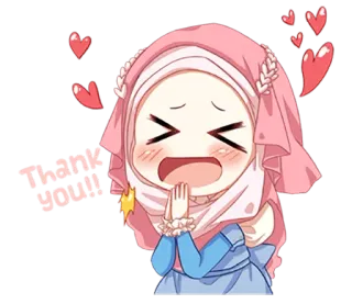 😆 Thank you! Hijab, Anime, Danke, Süß telegram sticker