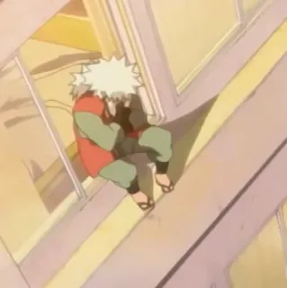 🌪 Jiraiya Naruto Anime, Manga, Personaje, Ninja, Triste, Emocional telegram sticker