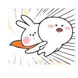 🦸♂️ desenho animado, coelho, amigo, fofo, personagem whatsapp sticker