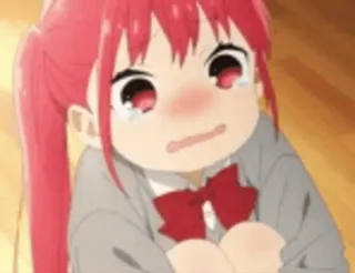 😭 Аниме, Плачущий, Девушка, Грустный, Мультфильм telegram sticker
