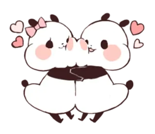 😘 schattig, liefde, kawaii, hart, zoet, stel telegram sticker