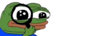 🔍 Pepe the Frog pepe, frog, meme, magnifying glass, investigation telegram sticker