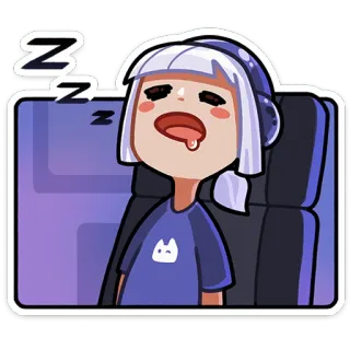 😴 ZZZ спящий, уставший, аниме, сонный, zzz whatsapp sticker