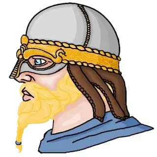 👷‍♂ Viking, Helm, Baard, Krijger, Middeleeuws, Noords telegram sticker
