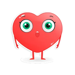 😳 Herz, Cartoon, Liebe, süß, Emoji, Figur telegram sticker