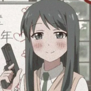 🔫 anime girl, gun, weapon, character telegram sticker