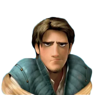 🙁 Flynn Rider Tangled disney, Công chúa tóc mây, Flynn Rider, Eugene Fitzherbert, nhân vật hoạt hình telegram sticker