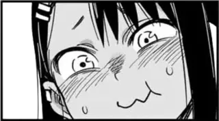 🖤 manga, anime, cartoon, facial expression, blush, illustration telegram sticker
