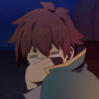⚔️ Kazuma Konosuba 动漫, 悲伤, 受伤, 角色, 为美好的世界献上祝福！ telegram sticker