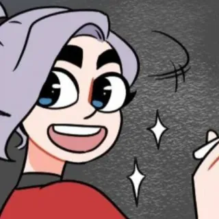 ☁️ anime, cartone animato, ragazza, personaggio, carino, ritratto, brillantini telegram sticker