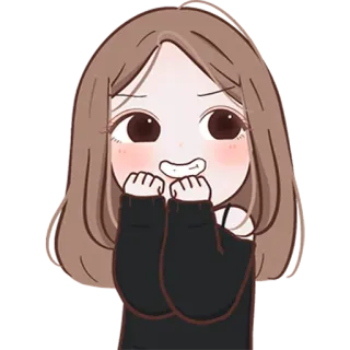 😁 Cartoon, Anime, Meisje, Schattig, Kawaii, Vrouw, Chibi telegram sticker