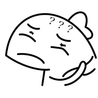 😩 pensée, question, confus, personnage, gribouillage, dessin animé whatsapp sticker