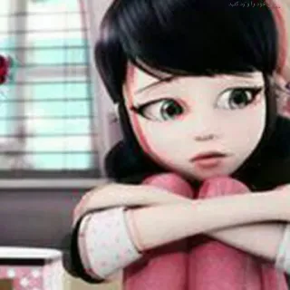 💔 Marinette Dupain-Cheng Miraculous: Tales of Ladybug & Cat Noir Marinette Dupain-Cheng, Ladybug, Miraculous Ladybug, Dibujos animados, Chica, Animación telegram sticker