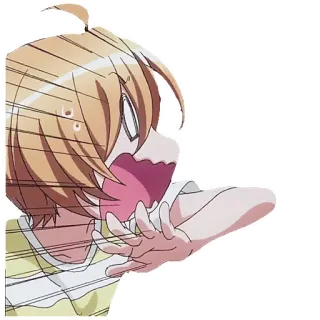 😱 аниме, мультфильм, шок, сюрприз, взволнован telegram sticker