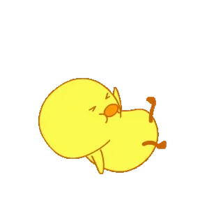 🐥 pato, desenho animado, fofo, pássaro, animal, adesivo telegram sticker