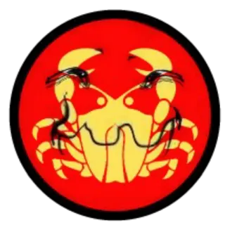 😱 cangrejo, animal, mar, rojo, amarillo, dibujo telegram sticker