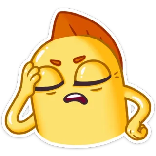 🤦‍♂️ Emoji, Gelb, Figur, Cartoon, Ausdruck, Frustriert whatsapp sticker
