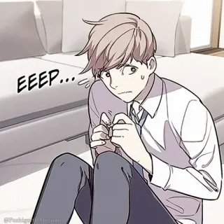 🌩 EEEP... испуганный, манхва, тревожный, ой whatsapp sticker