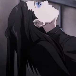 🩸 anime, mujer, pelo oscuro whatsapp sticker