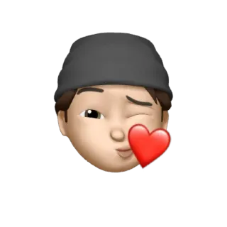 🕷 Memoji, cinta, hati, imut, kedipan, kupluk, avatar whatsapp sticker