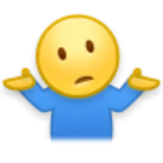 🌚 Эмодзи, Пожимает плечами, Неуверенность, Вопрос, Желтый, Равнодушие telegram sticker