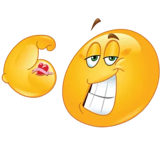 💪 emoji, muscle, force, coeur, flexion, bodybuilding telegram sticker
