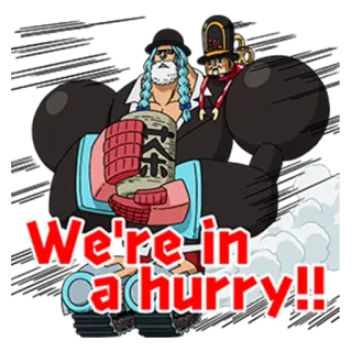 💨 We're in a hurry!! 애니메이션, 서두름, 속도, 긴급, 캐릭터 telegram sticker