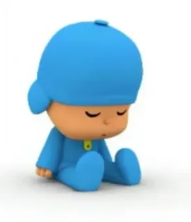 🕳 Pocoyo Desenho animado, Sonolento, Azul, Criança, Programa de TV telegram sticker
