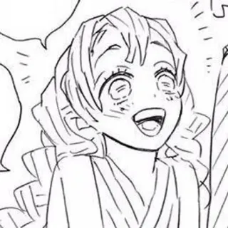 💗 Mitsuri Kanroji Demon Slayer anime, manga, happy, character, smiling telegram sticker
