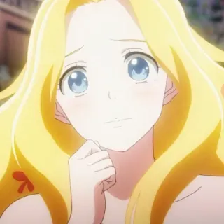 💈 anime, girl, blonde, cute, blue eyes telegram sticker