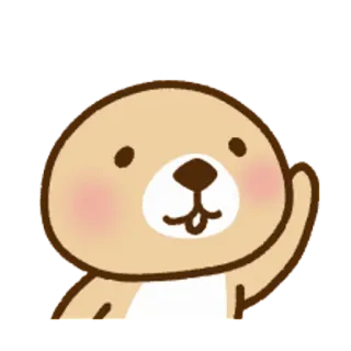🐧 マンガ, 動物, クマ, かわいい, フレンドリー, 挨拶, 手を振る telegram sticker
