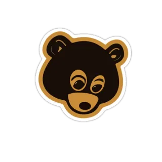 💢 beruang, binatang, stiker, kartun telegram sticker