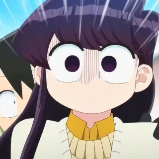 🙂 Komi Shouko Komi Can't Communicate Anime, Manga, Komi ne communique pas, Komi Shouko, Choqué, Réaction whatsapp sticker