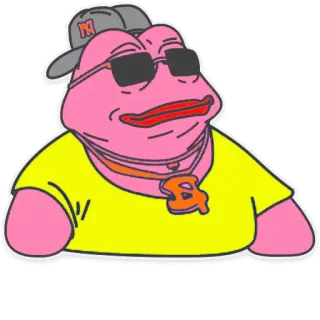 😎 pepe, sapo, meme, desenho animado, personagem, adesivo telegram sticker