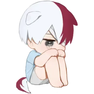 🦊 Todoroki Shoto My Hero Academia Anime, Manga, Sedih, Menangis, Todoroki, Shoto, My Hero Academia whatsapp sticker