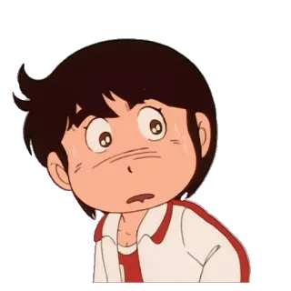 😓 anime, boy, cartoon, sticker, upset, worried telegram sticker